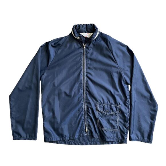 Vintage 70s 80s Sears the Men's Store Nylon Zip-Up Windbreaker Jacket - Picture 1 of 6